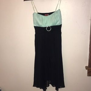 Black and turquoise dress